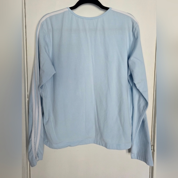 Adidas T-shirt MI 3 Stripes Donna Azzurro, Light Blue, Size XL - Picture 2 of 5